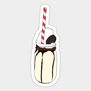 Vanilla Milkshake Mason Jar Sticker